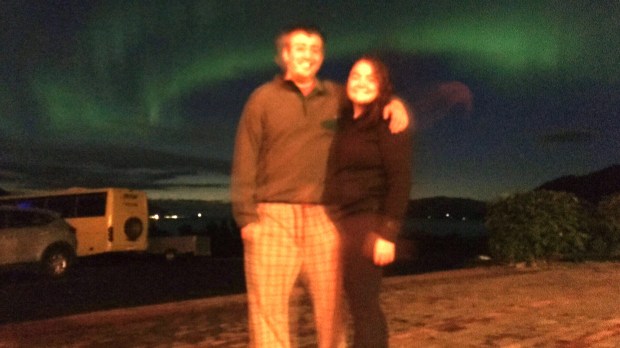 Northern Lights from Akureyri Iceland